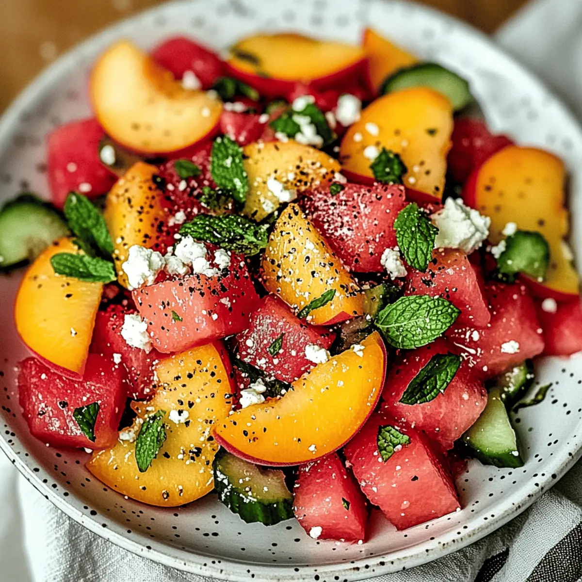 Peach Watermelon Salad