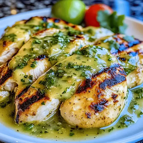 Grilled Salsa Verde Pepper Jack Chicken