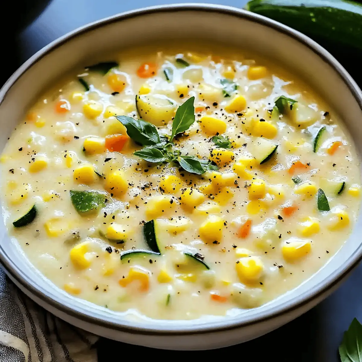 Wholesome Summer Corn and Zucchini Chowder