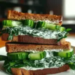 Cucumber-Spinach Sandwich Salad