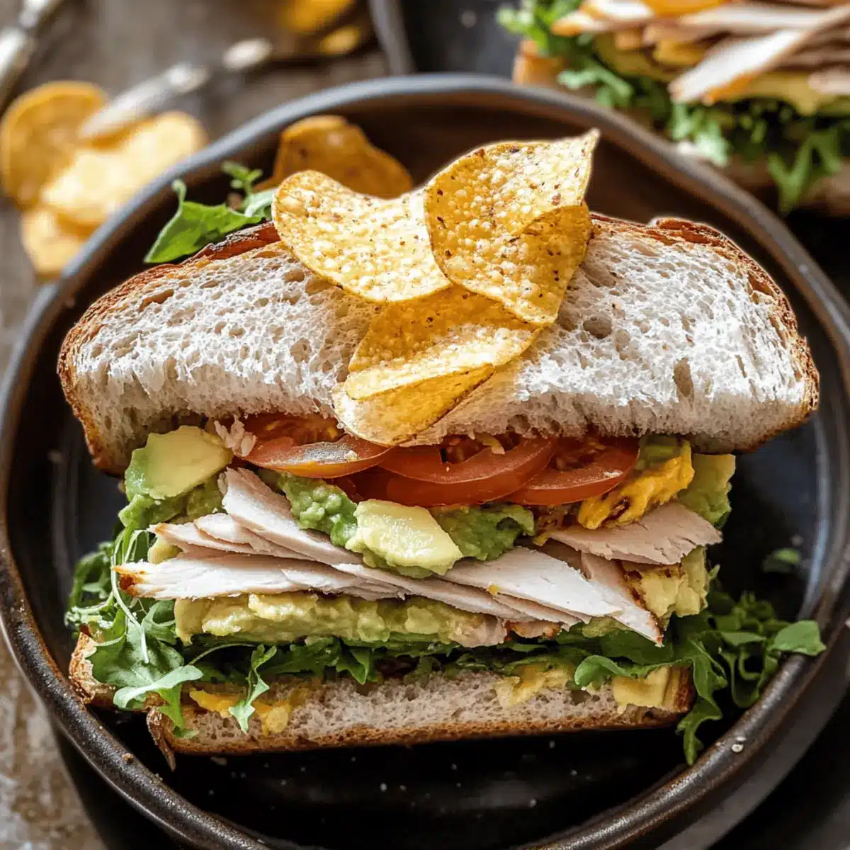 Honey Mustard Turkey Avocado Sandwich