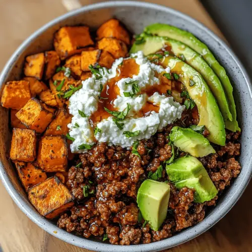 Ground Beef Hot Honey Bowl