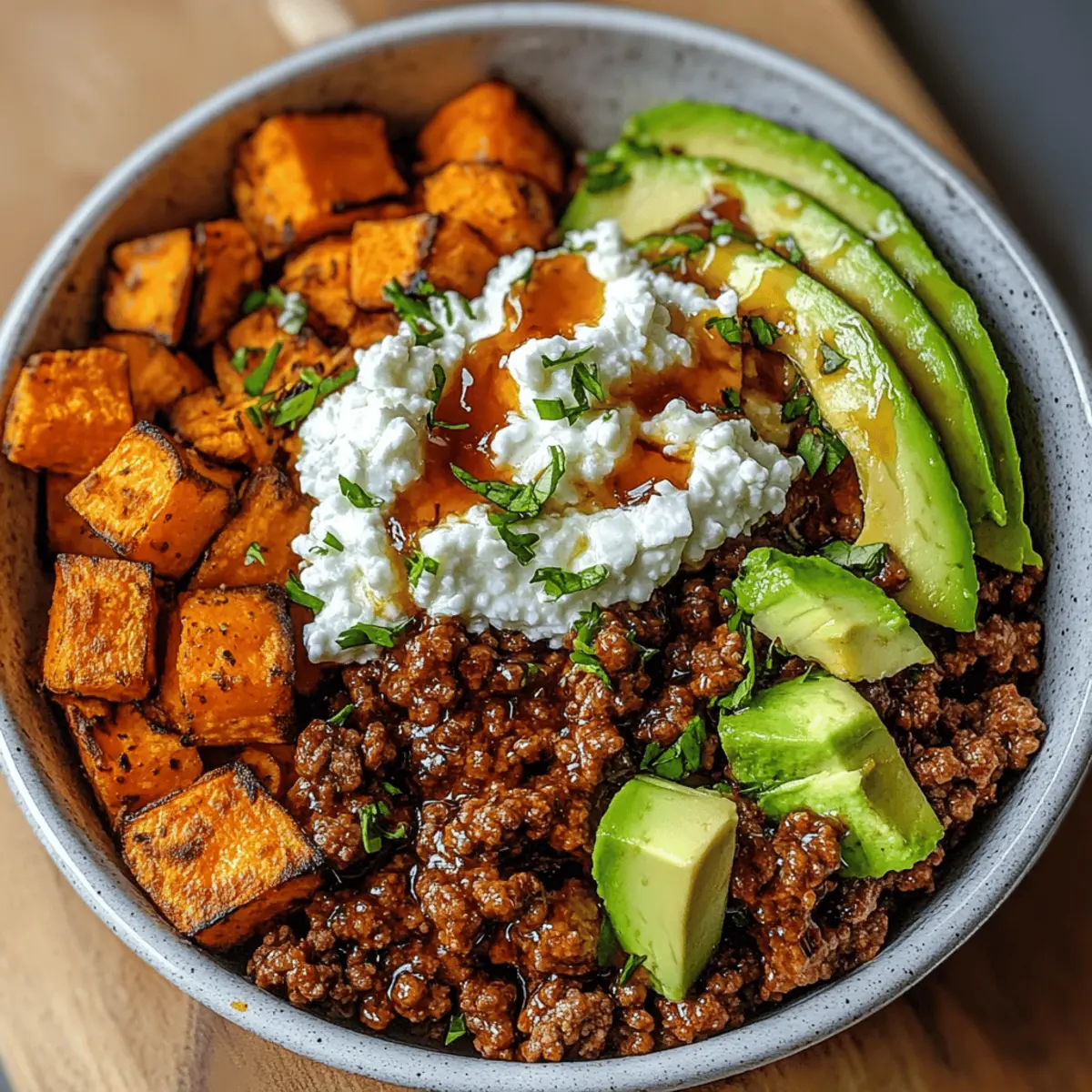Ground Beef Hot Honey Bowl