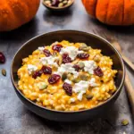 Baked Pumpkin Goat Cheese Risotto