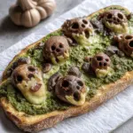 Spooky Mushroom French Bread Pizza