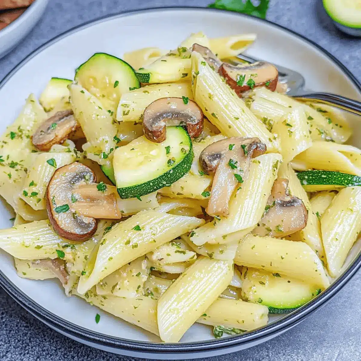 Zucchini Mushroom Pasta