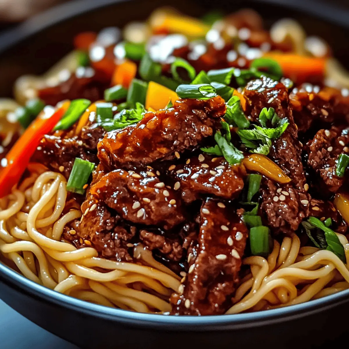 Sticky Beef Noodles