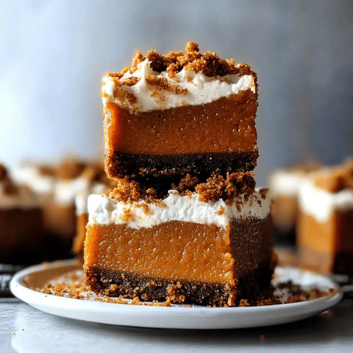 Gingersnap Pumpkin Pie Bars