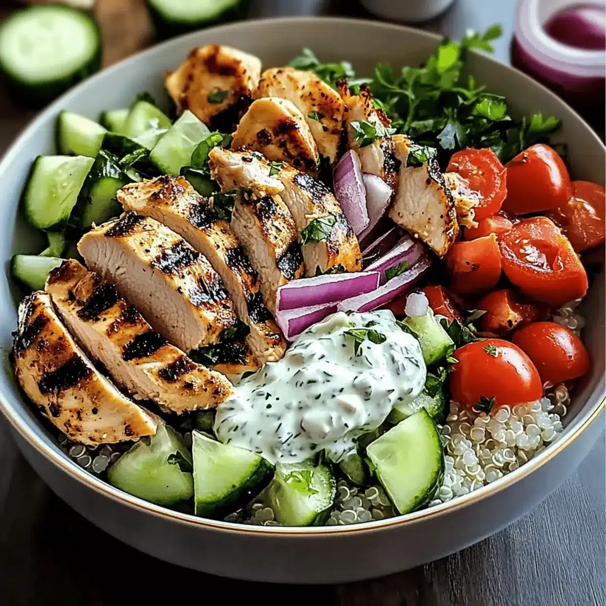 Greek Chicken Gyro Bowls