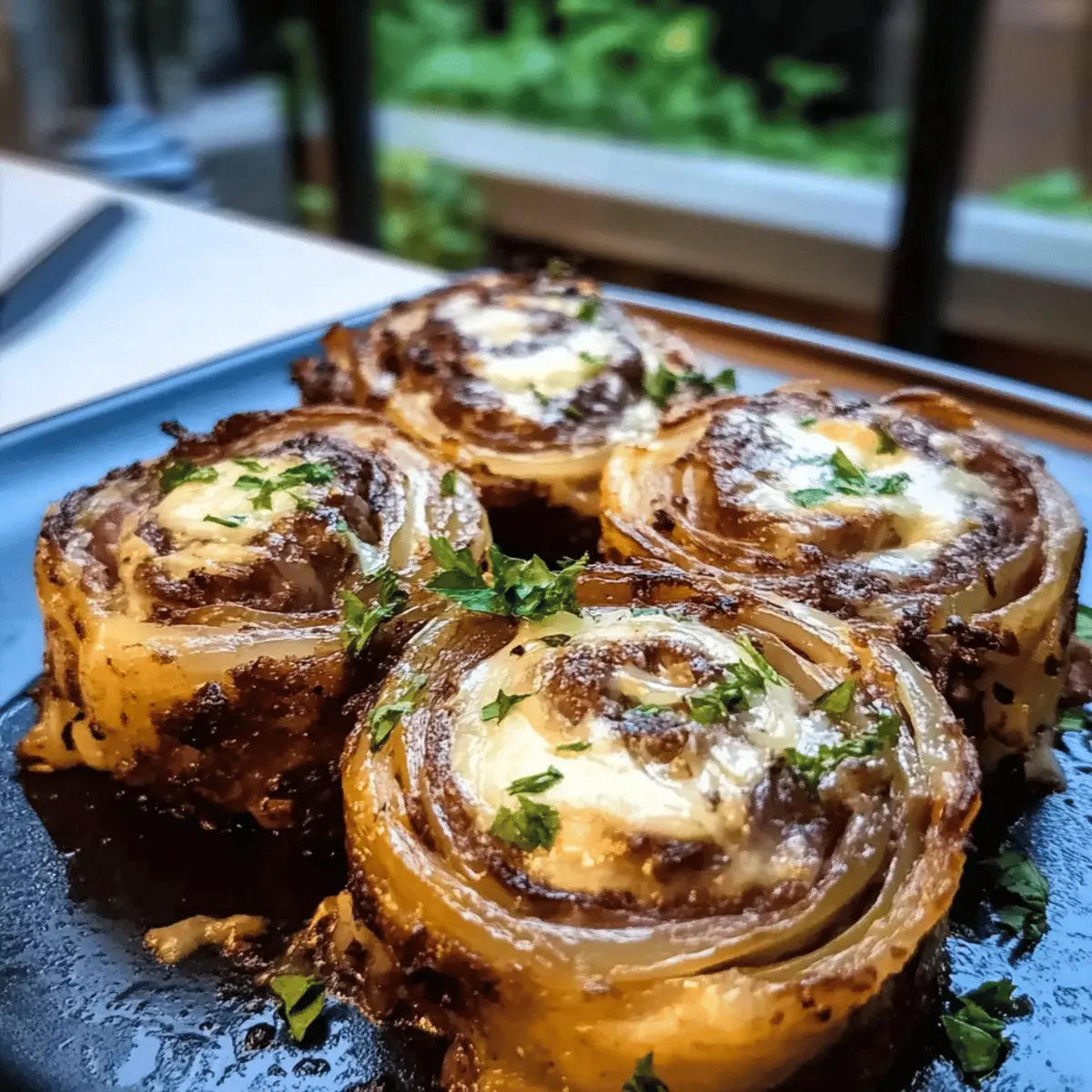 French Onion Steak Pinwheels