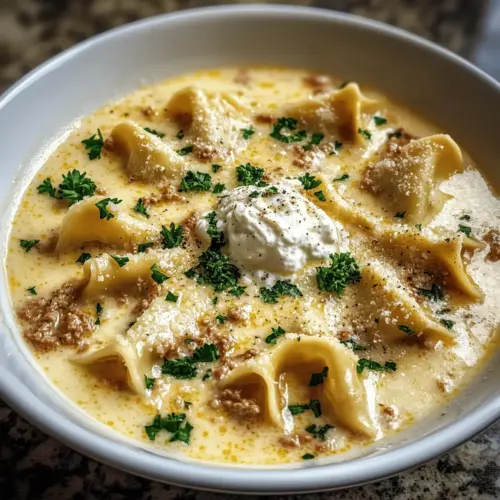 Alfredo Lasagna Soup