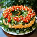 Christmas Taco Cheese Ball Wreath