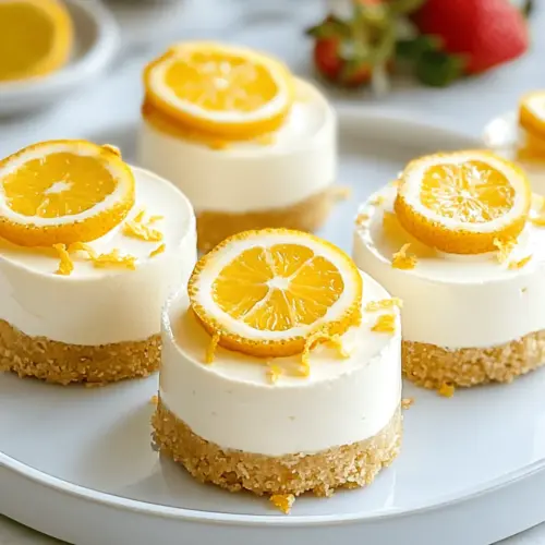 Citrus-Infused No-Bake Mini Cheesecakes