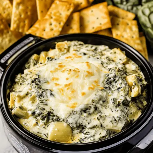 Classic Crock Pot Spinach Artichoke Dip