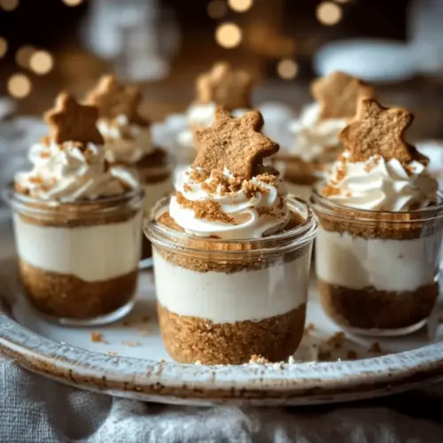 No-Bake Gingerbread Cheesecake Cups