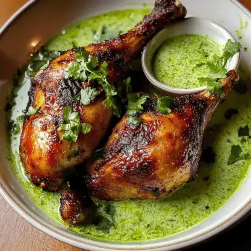 Peruvian Chicken with Creamy Green Sauce