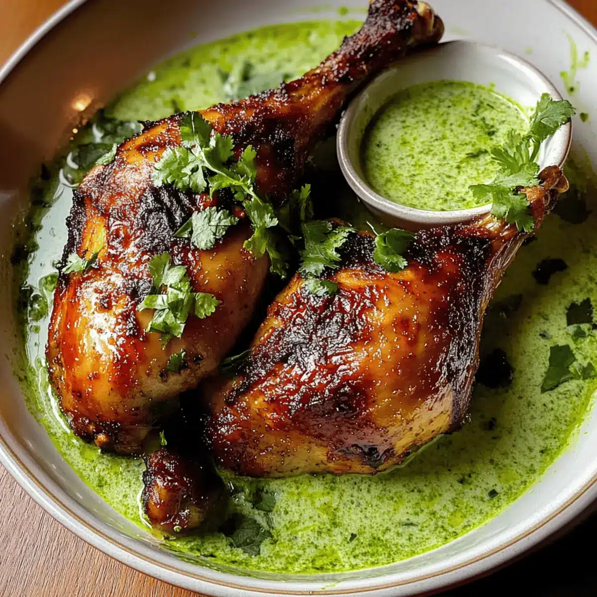 Peruvian Chicken with Creamy Green Sauce