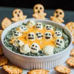 Spooky Halloween Graveyard Spinach Dip