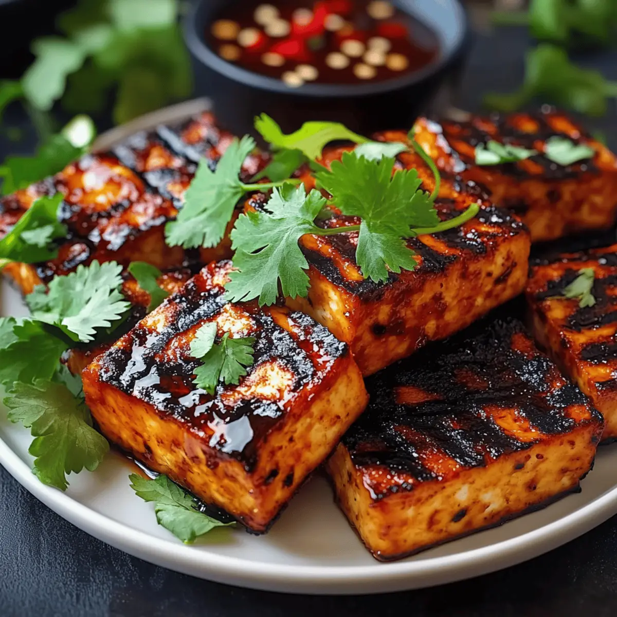 Sriracha Honey Grilled Tofu