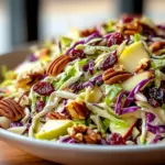 Apple Coleslaw with Cranberries and Pecans