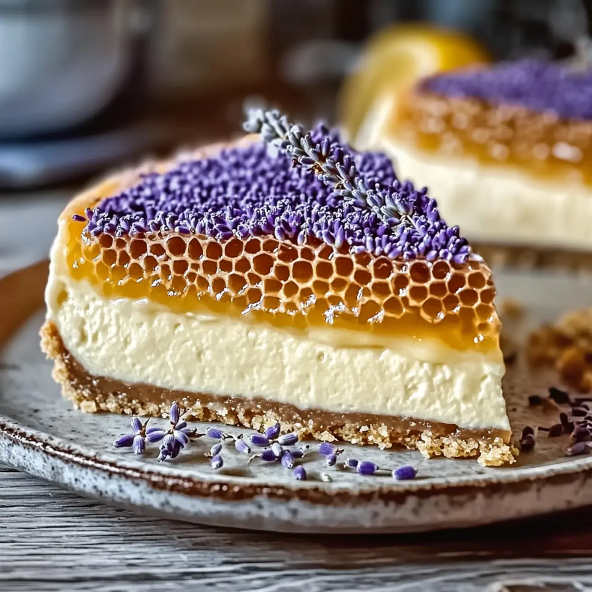 Irresistible Lemon Lavender Cheesecake