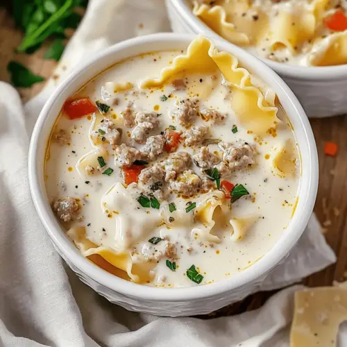 Alfredo Lasagna Soup