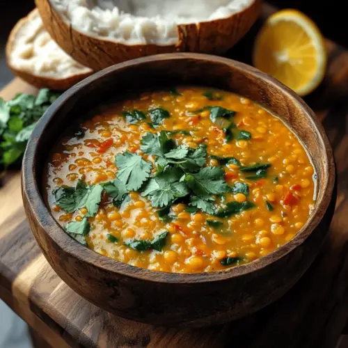 Cozy Up With Thai Coconut Red Lentil Soup