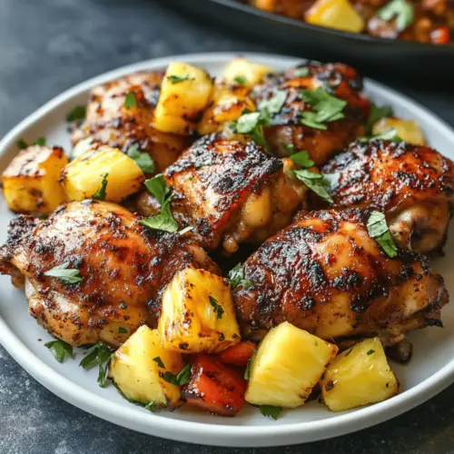 Jerk-spiced Chicken Thighs With Pickled Pineapple