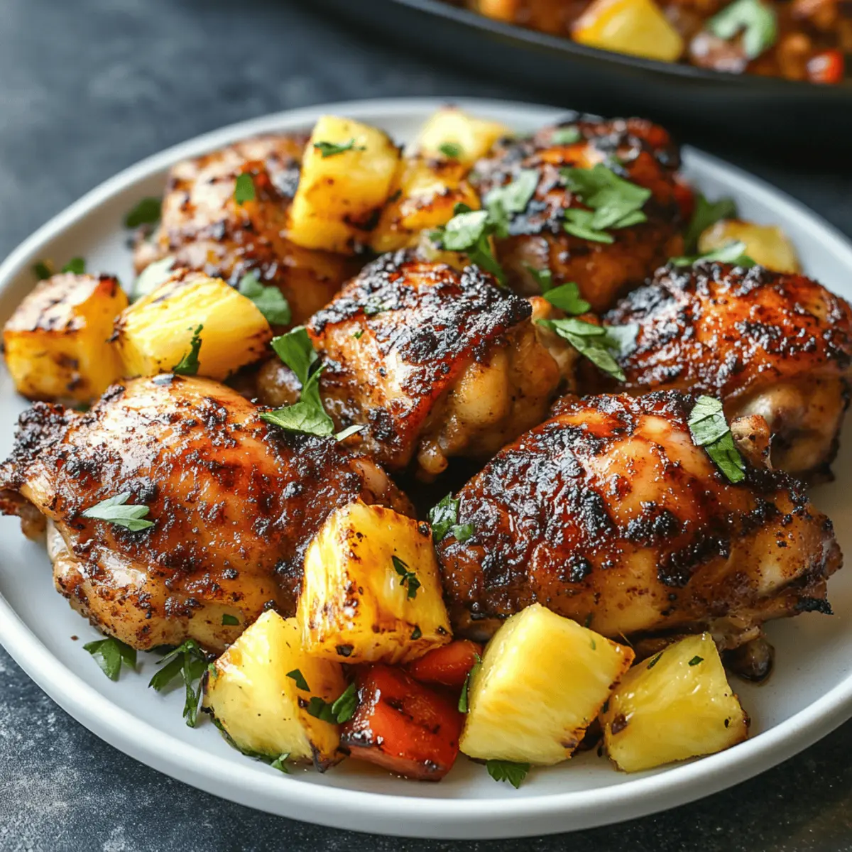 Jerk-spiced Chicken Thighs With Pickled Pineapple