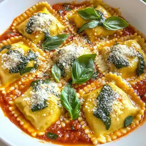 Creamy Tomato Spinach Ravioli