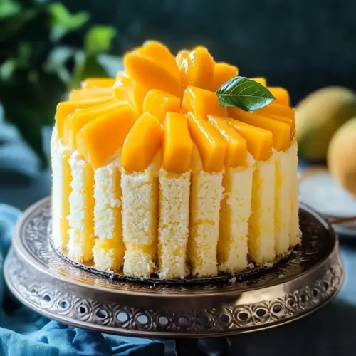 Mango Cream Chiffon Cake