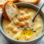 Easy Garlic Chickpea Soup