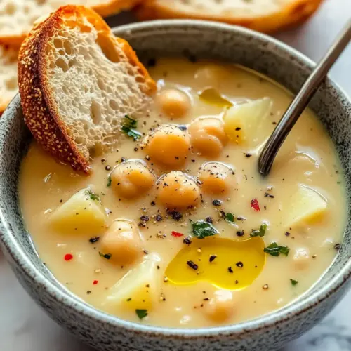 Easy Garlic Chickpea Soup