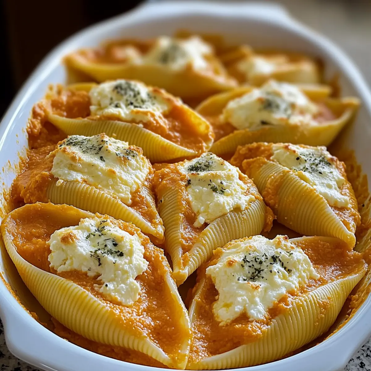 Creamy Pumpkin Ricotta Stuffed Shells Recipe
