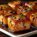 Honey Butter Garlic Glazed Salmon Bites