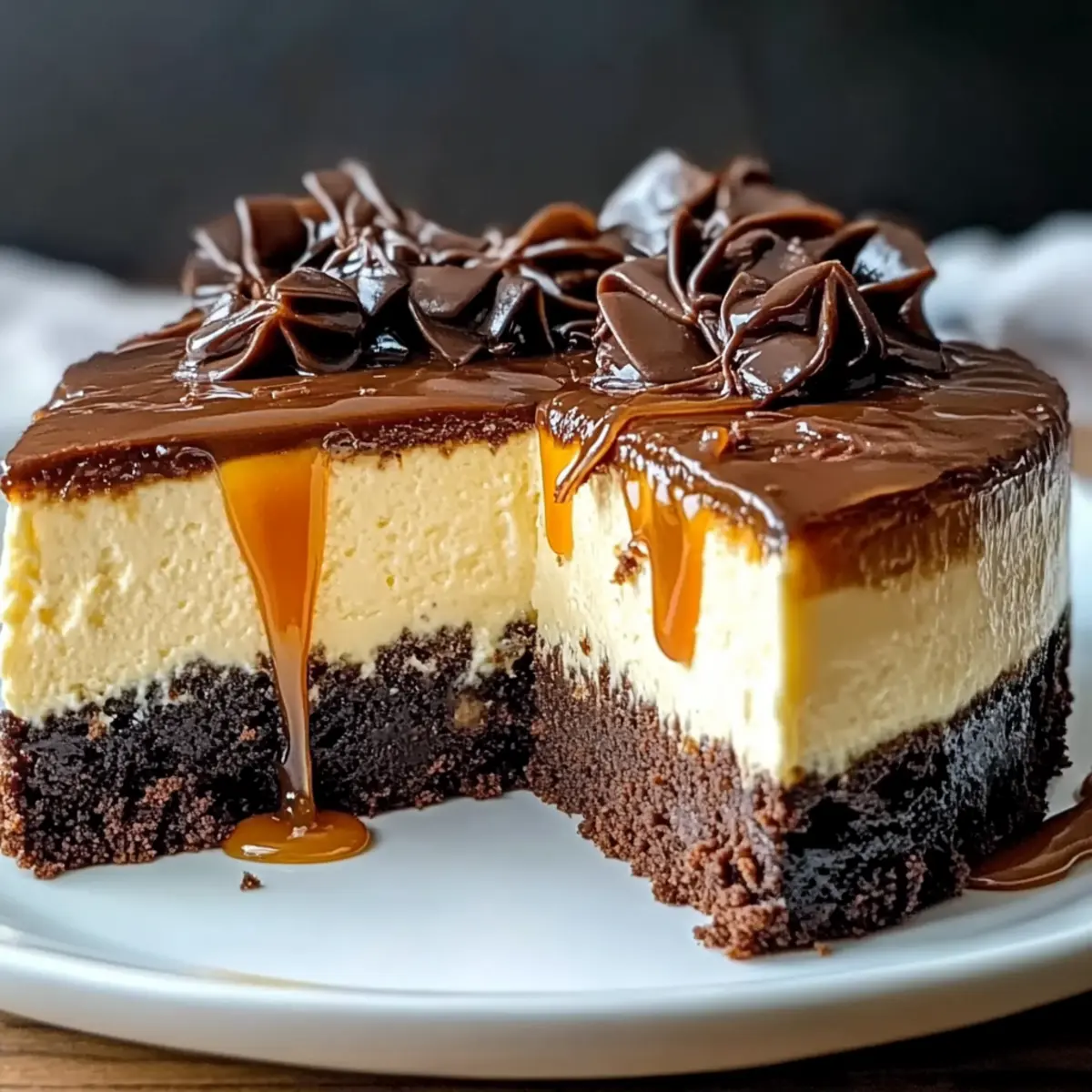 Caramel Brownie Cheesecake