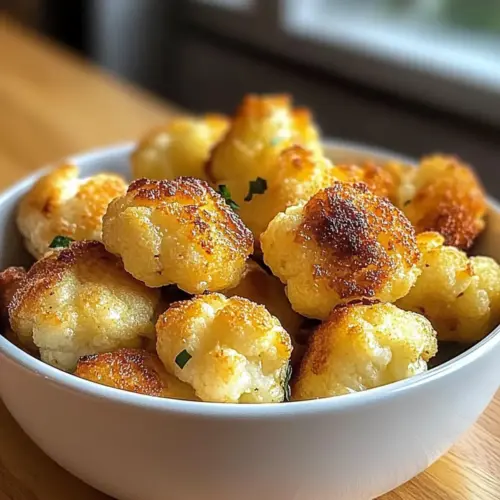 Cheesy Cauliflower Bites