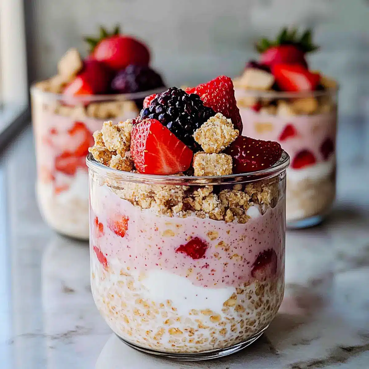 Strawberry Cheesecake Overnight Oats