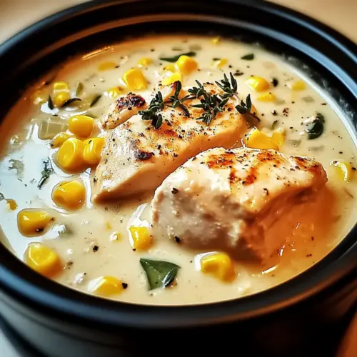Crockpot Creamy Chicken and Corn Chowder