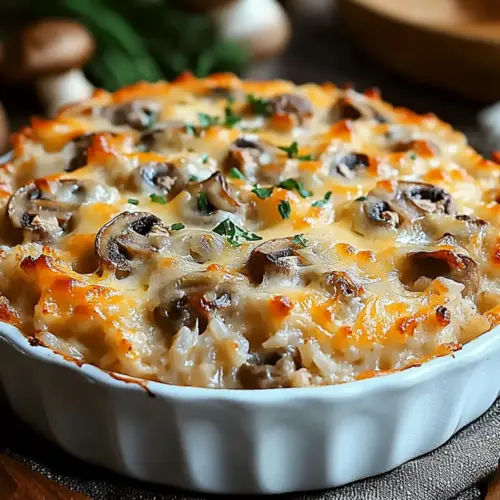 Beef & Mushroom Rice Bake