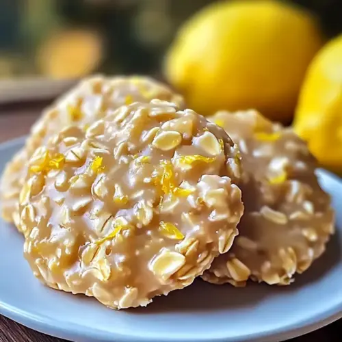Lemon Oatmeal No-Bake Cookies