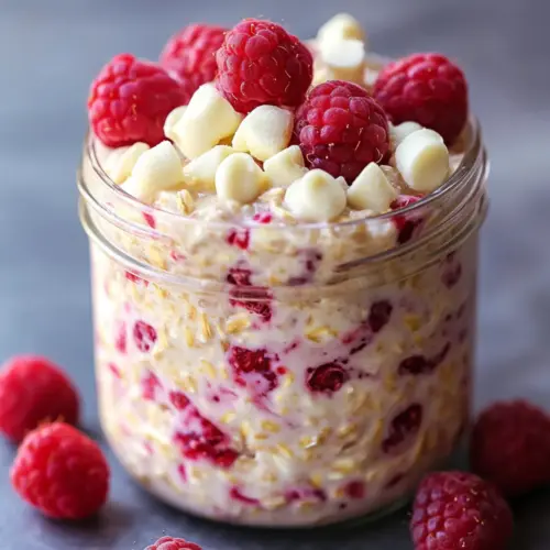 Raspberry White Chocolate Overnight Oats