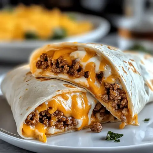 Beefy Melt Burritos