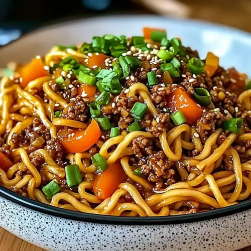 Asian Ground Beef Noodles