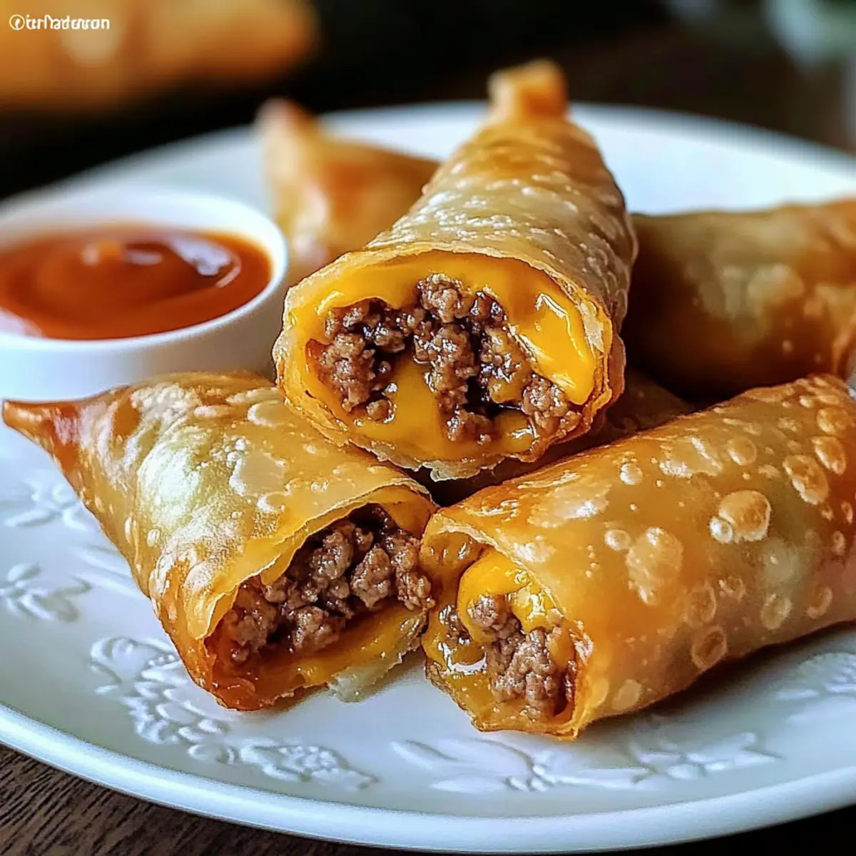 Cheeseburger Eggrolls