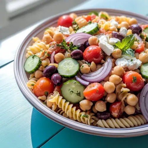 Mediterranean Chickpea Pasta Salad