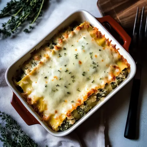 White Chicken & Spinach Lasagna Rolls