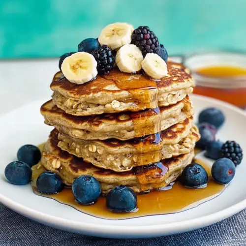 Banana Oatmeal Pancakes