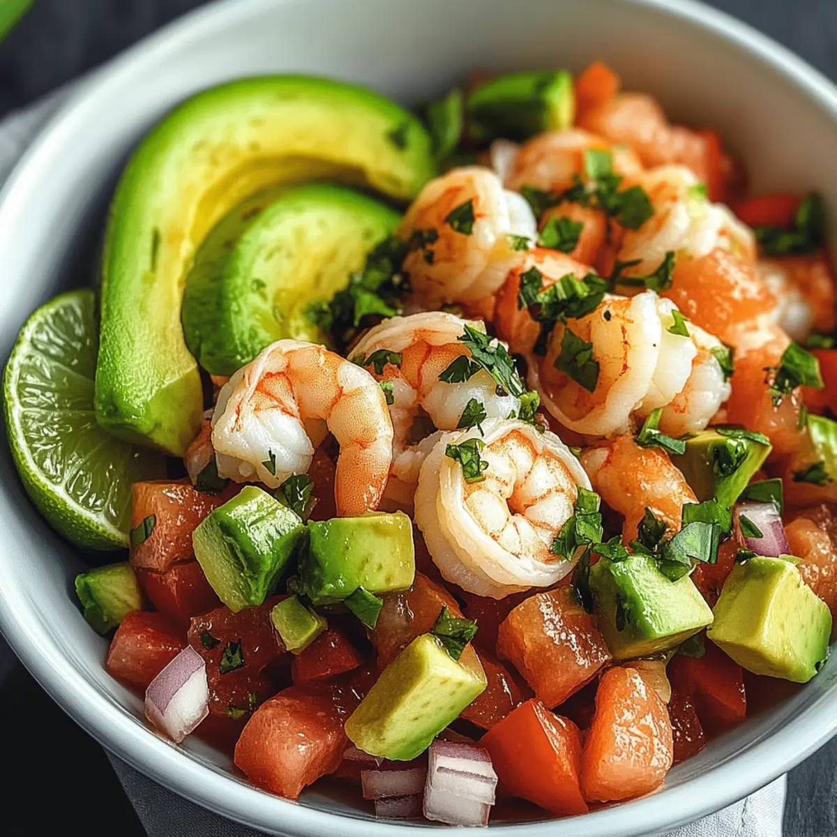 Avocado Salsa Shrimp Salad