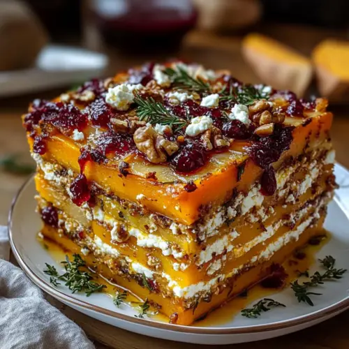 Layered Sweet Potato, Butternut Squash, Parsnips Lasagna